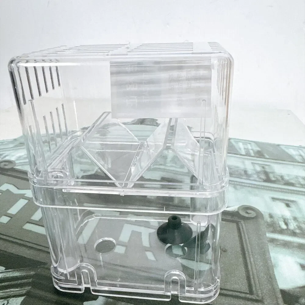 Aquarium Fish Breeding Box, Double‑Layer Acrylic Isolation Hatchery Suction Cups